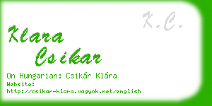 klara csikar business card